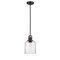 Z-Lite Kinsley 1 Light Pendant, Matte Black And Clear Seeded 340P8-MB - alternate 3